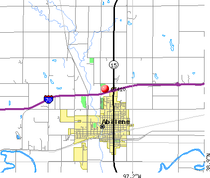 Abilene, KS (67410) map