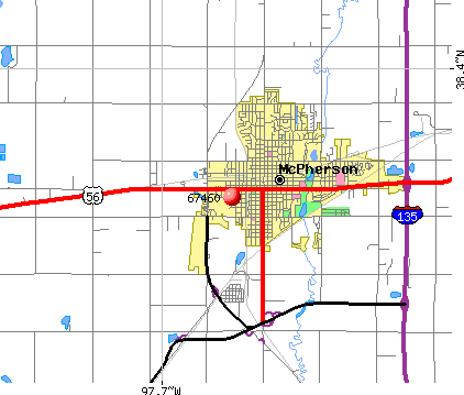 McPherson, KS (67460) map