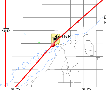Garfield, KS (67529) map