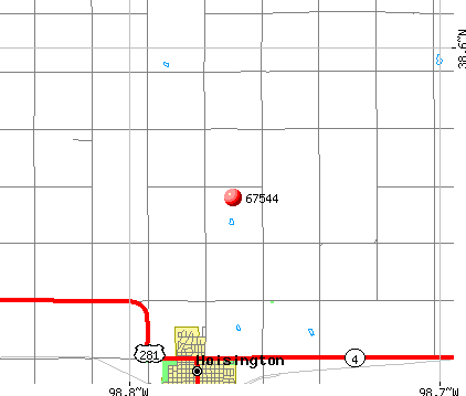 Hoisington, KS (67544) map