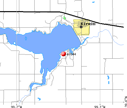 Kirwin, KS (67644) map