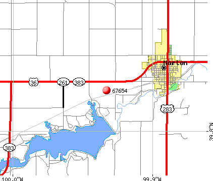Norton, KS (67654) map