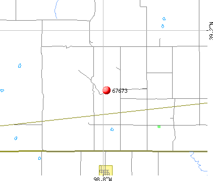 Waldo, KS (67673) map