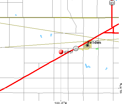 Selden, KS (67757) map