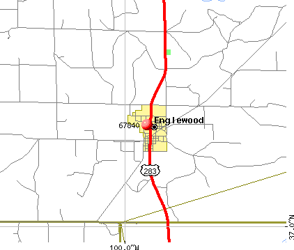 Englewood, KS (67840) map