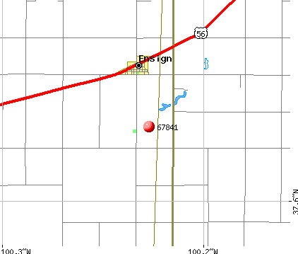 Ensign, KS (67841) map
