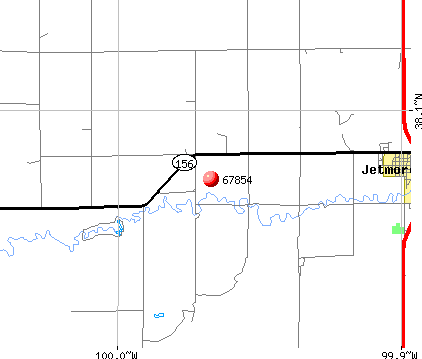 Jetmore, KS (67854) map
