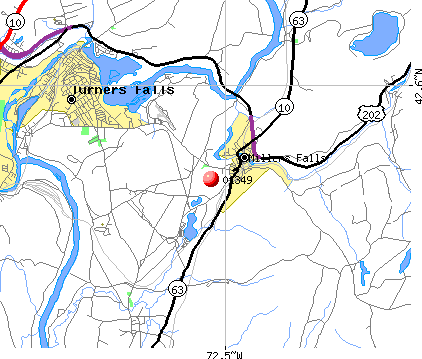 Turners Falls, MA (01349) map