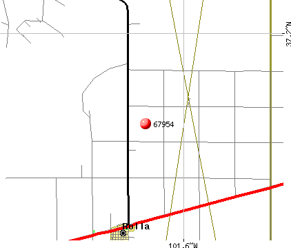 Rolla, KS (67954) map
