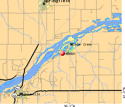 Cedar Creek, NE (68016) map