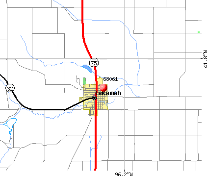 Tekamah, NE (68061) map