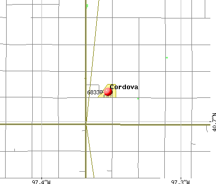 Cordova, NE (68330) map