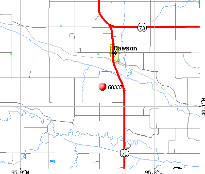 Dawson, NE (68337) map