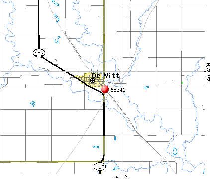 De Witt, NE (68341) map