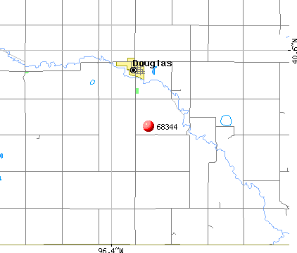 Douglas, NE (68344) map
