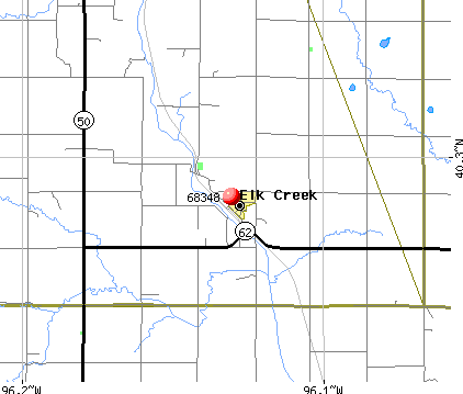Elk Creek, NE (68348) map