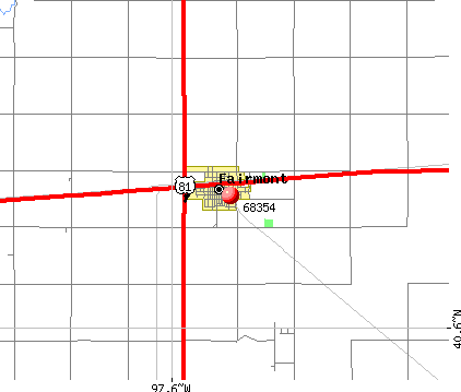 Fairmont, NE (68354) map