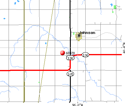 Johnson, NE (68378) map