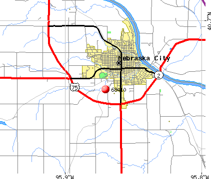 Nebraska City, NE (68410) map