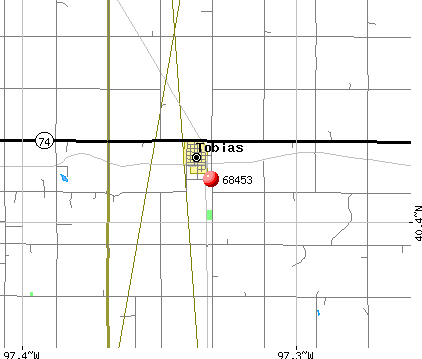 Tobias, NE (68453) map