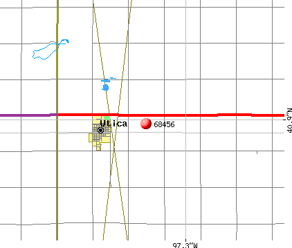 Utica, NE (68456) map