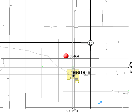 Western, NE (68464) map
