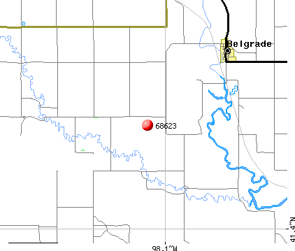 Belgrade, NE (68623) map