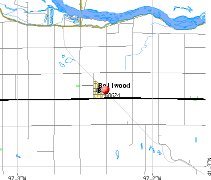 Bellwood, NE (68624) map