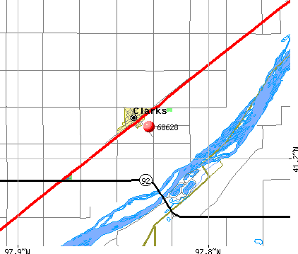 Clarks, NE (68628) map