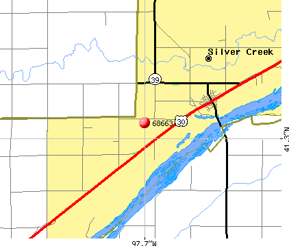 Silver Creek, NE (68663) map