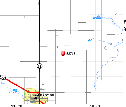 Atkinson, NE (68713) map