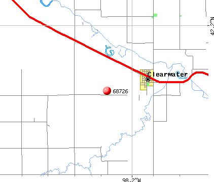 Clearwater, NE (68726) map