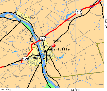 Lambertville, NJ (08530) map