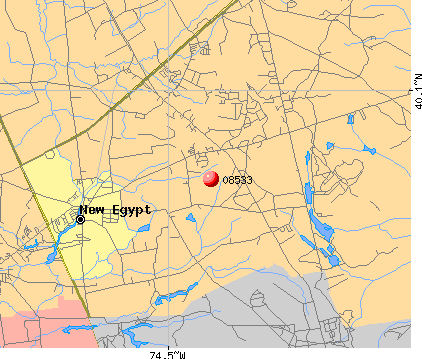 New Egypt, NJ (08533) map