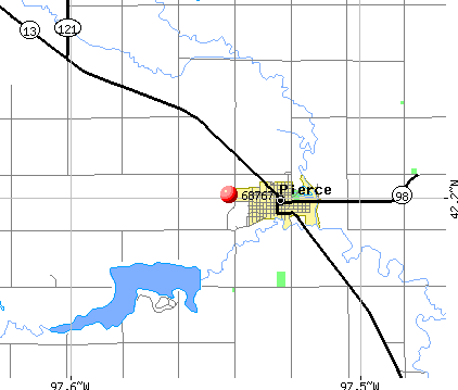 Pierce, NE (68767) map