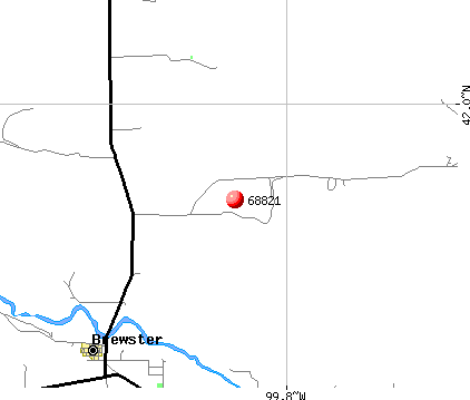 Brewster, NE (68821) map