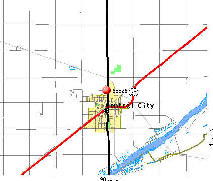 Central City, NE (68826) map