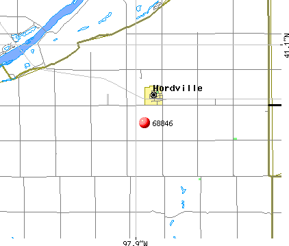 Hordville, NE (68846) map