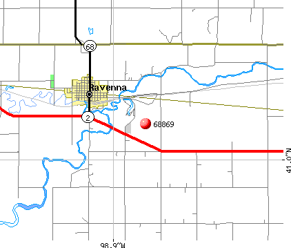 Ravenna, NE (68869) map