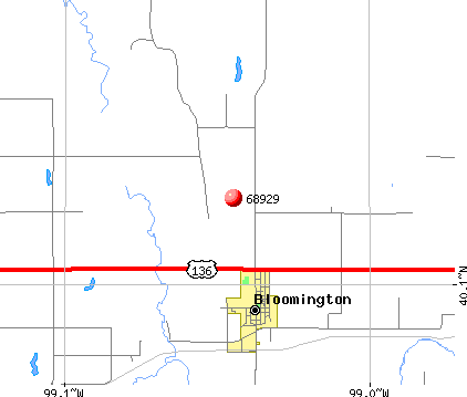 Bloomington, NE (68929) map