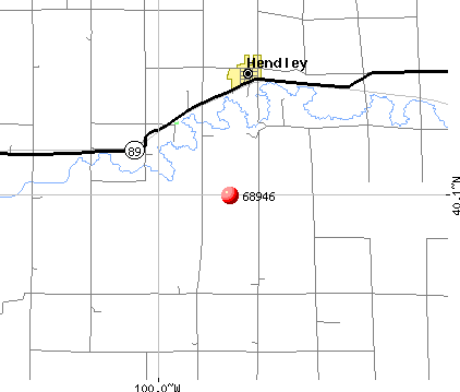 Hendley, NE (68946) map