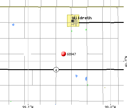 Hildreth, NE (68947) map