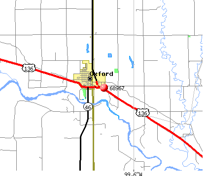 Oxford, NE (68967) map