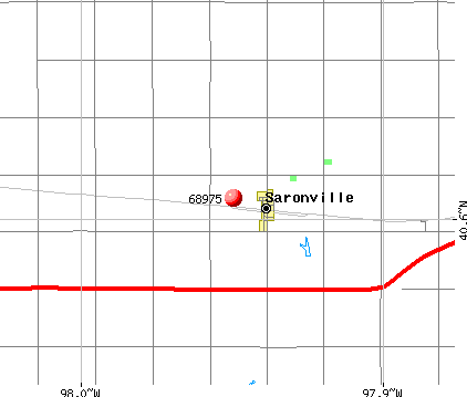 Saronville, NE (68975) map