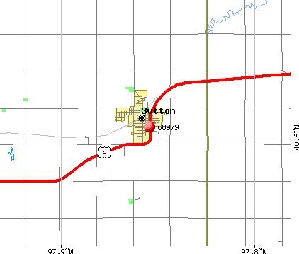 Sutton, NE (68979) map