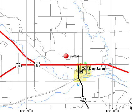 Culbertson, NE (69024) map