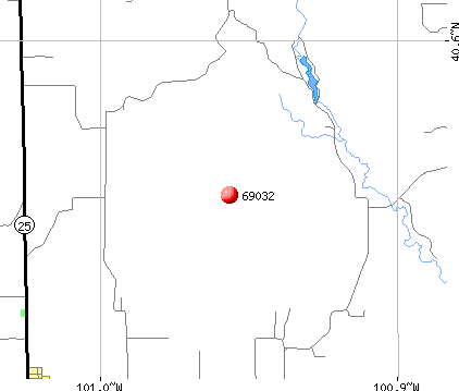 Hayes Center, NE (69032) map