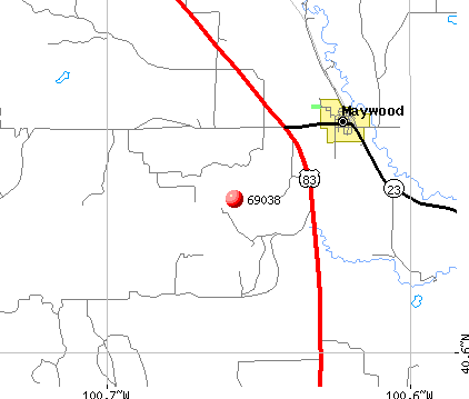 Maywood, NE (69038) map