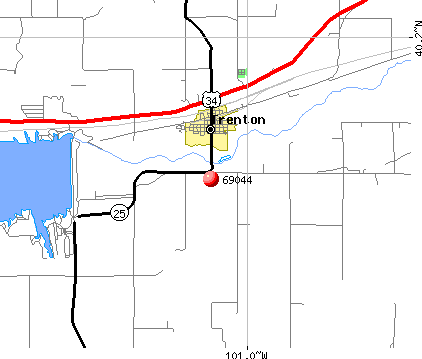 Trenton, NE (69044) map