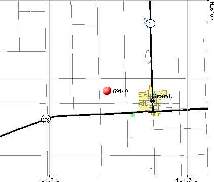 Grant, NE (69140) map